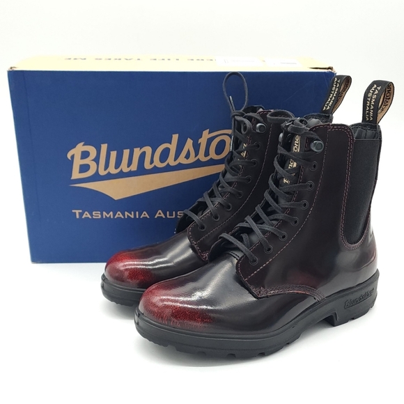 Blundstone 2220 Women's Elastic Lace Boot Bordeax Brush US Size 5.5 - Picture 1 of 10